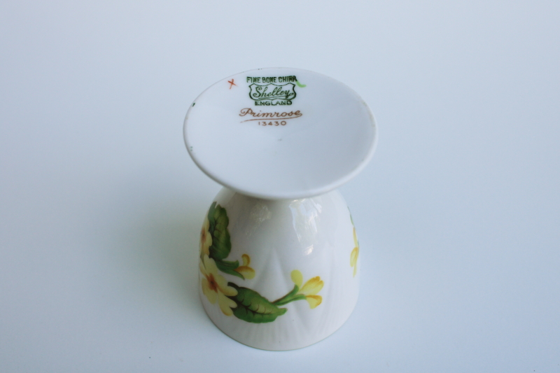 photo of vintage Shelley England fine bone china egg cup, Dainty Primrose pattern #3