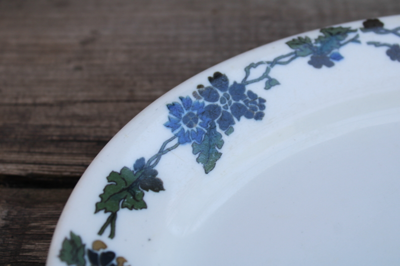 photo of vintage Shenango ironstone china arts & crafts nouveau style floral, oval plate or platter  #2
