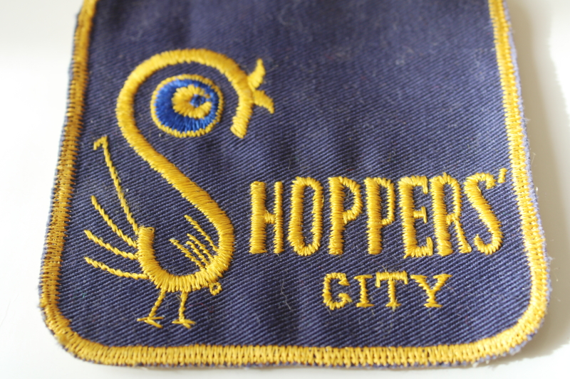 photo of vintage Shopper's City logo sew on patch uniform badge Minnesota department store advertising 1960s  #2