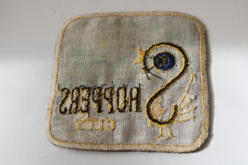 photo of vintage Shopper's City logo sew on patch uniform badge Minnesota department store advertising 1960s  #3