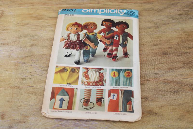 photo of vintage Simplicity sewing pattern uncut dress me teaching doll, manipulative learning play #1