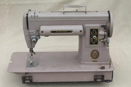 photo of vintage Singer 301A sewing machine for parts, Singer slant needle sewing machine #1