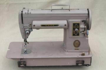 catalog photo of vintage Singer 301A sewing machine for parts, Singer slant needle sewing machine