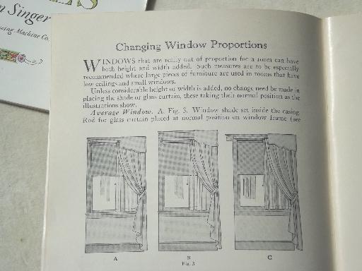 photo of vintage Singer sewing tutorial booklets, sew early 30s dresses, home fashions #4