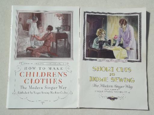 photo of vintage Singer sewing tutorial booklets, sew early 30s dresses, home fashions #5