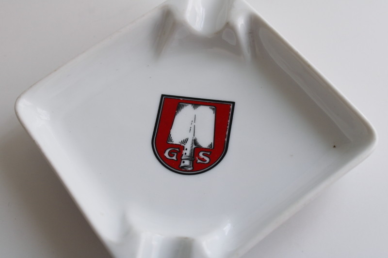 photo of vintage Spatenbrau Munchen Munich brewery beer advertising ashtray w/ spade emblem  #3