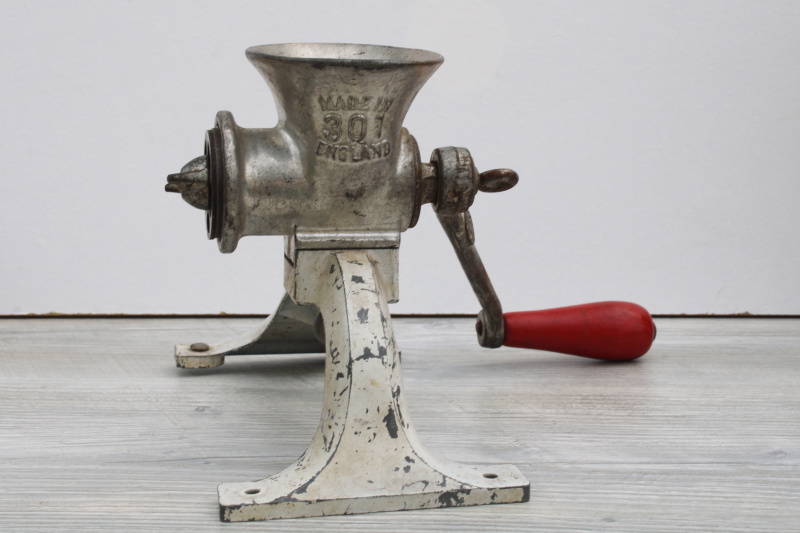 photo of vintage Spong London England cast metal food chopper meat grinder 301 #1