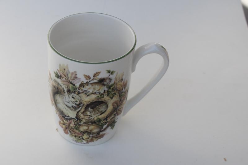 photo of vintage Squirrels woodland animals Rosewood English fine bone china tea mug coffee cup #1