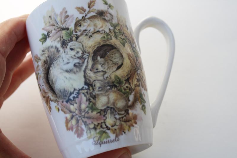 photo of vintage Squirrels woodland animals Rosewood English fine bone china tea mug coffee cup #2