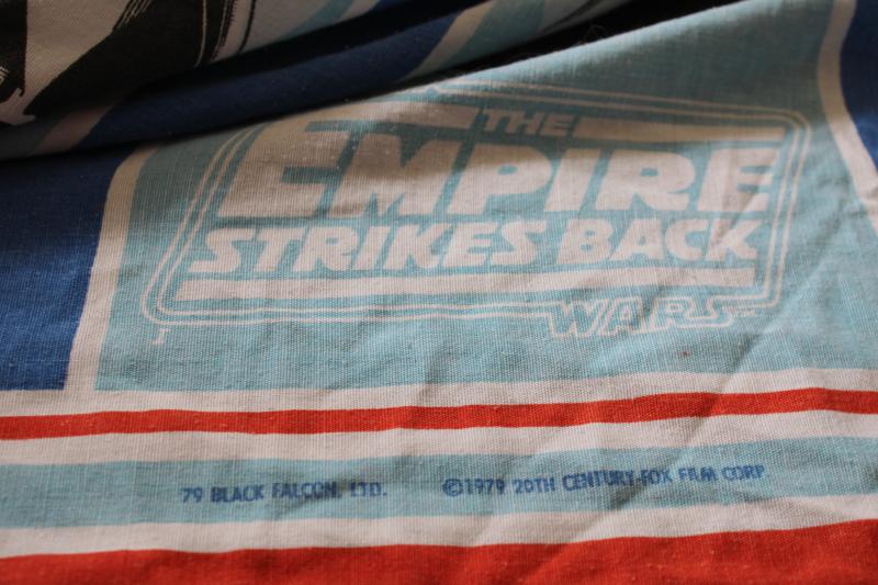 photo of vintage Star Wars & The Empire Strikes Back character print fabric bed sheets #4