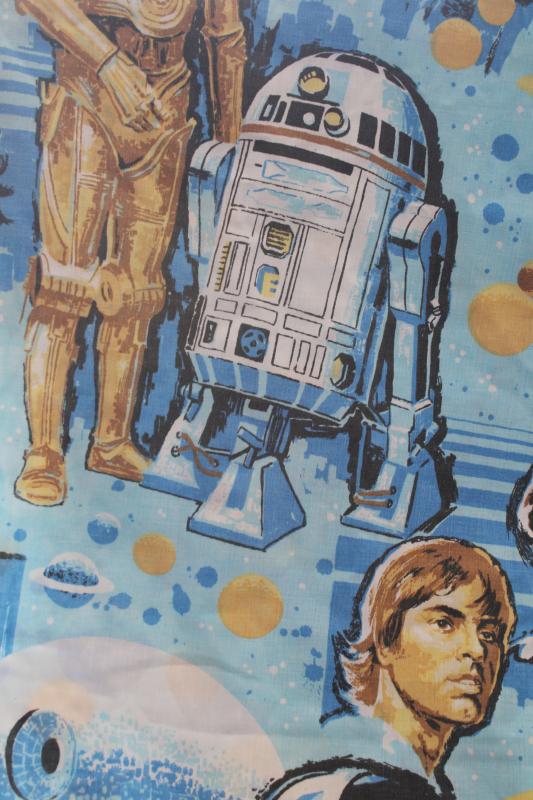 photo of vintage Star Wars & The Empire Strikes Back character print fabric bed sheets #10