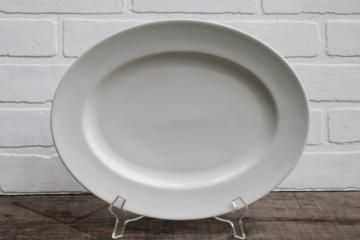 catalog photo of vintage Steelite England porcelain china platter plain pure white minimalist design 