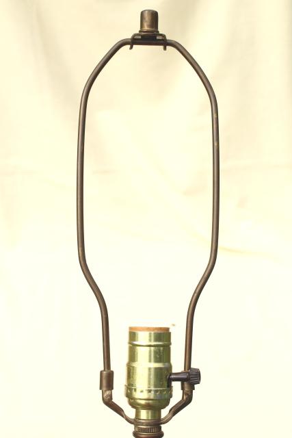 photo of vintage Stiffel polished solid brass flame torch table lamp w/ 3-way switch  #9