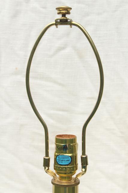 photo of vintage Stiffel polished solid brass table lamp, 3-way switch 150 watts #5