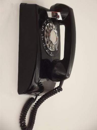 photo of vintage Stromberg-Carlson rotary dial phone, mid century  wall phone #1