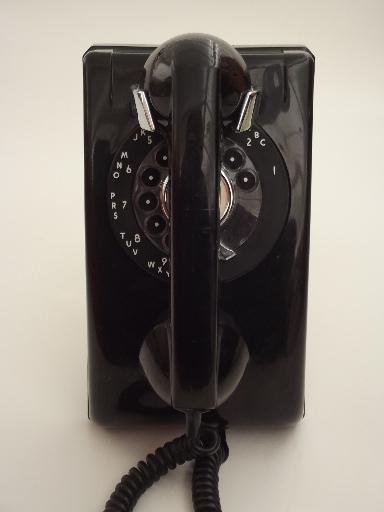 photo of vintage Stromberg-Carlson rotary dial phone, mid century  wall phone #3