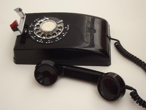 photo of vintage Stromberg-Carlson rotary dial phone, mid century  wall phone #5