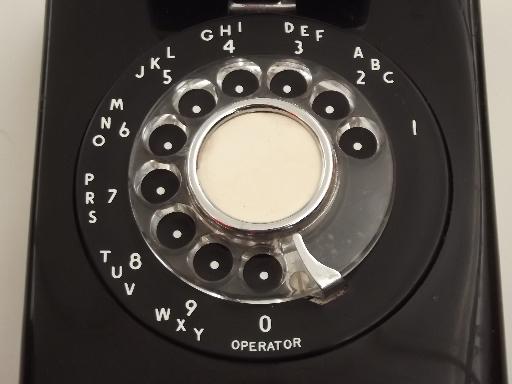 photo of vintage Stromberg-Carlson rotary dial phone, mid century  wall phone #9