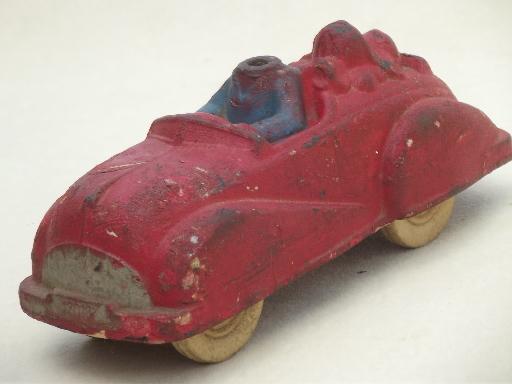 photo of vintage Sun rubber car for replacement wheels, Donald Duck the hothead! #1