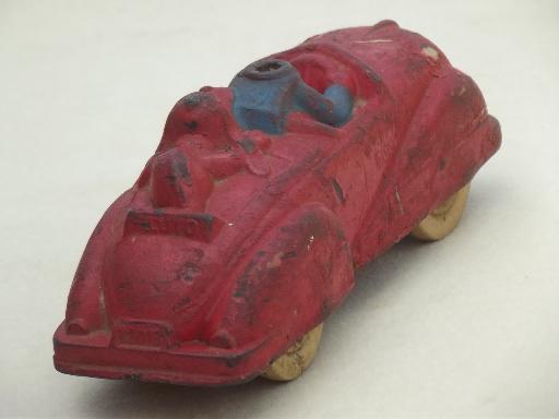 photo of vintage Sun rubber car for replacement wheels, Donald Duck the hothead! #3