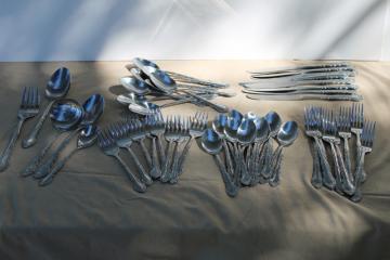 catalog photo of vintage Sunshine - Korea Classic Rose stainless flatware service for 8