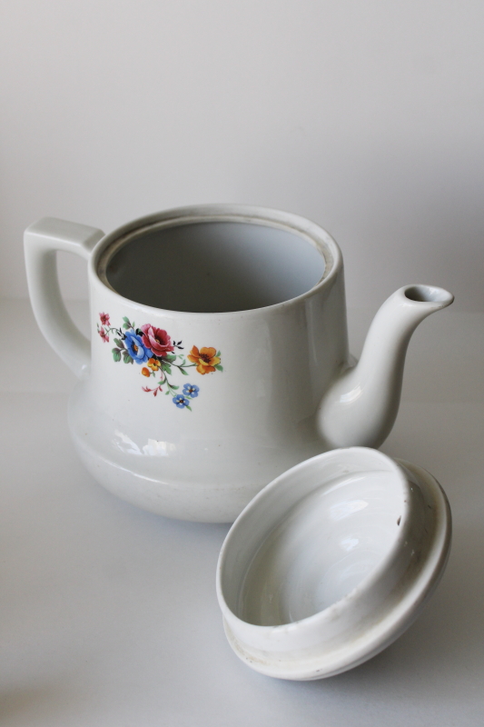 photo of vintage Superior China teapot, Enterprise aluminum drip-o-lator coffee pot, replacement pot only #4