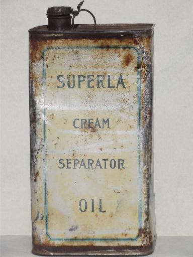 photo of vintage Superla Cream Separator Oil can, old Standard Oil advertising #6