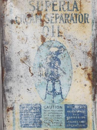 photo of vintage Superla Cream Separator Oil can, old Standard Oil advertising #9