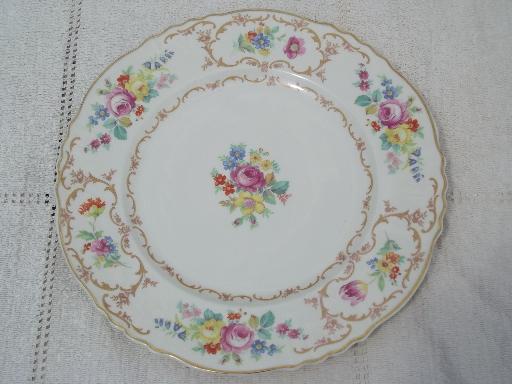 photo of vintage Syracuse Riviera china, multi-colored floral plates and bowls #3