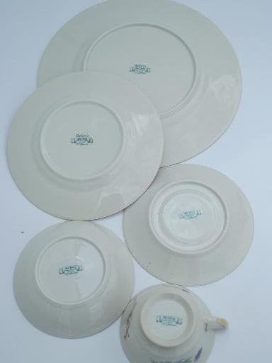 photo of vintage Syracuse china, Old Ivory Selma floral luncheon dishes set for 8 #8