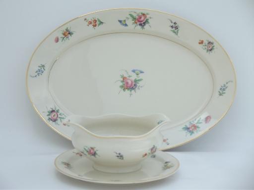 photo of vintage Syracuse china, Old Ivory Selma floral luncheon dishes set for 8 #10