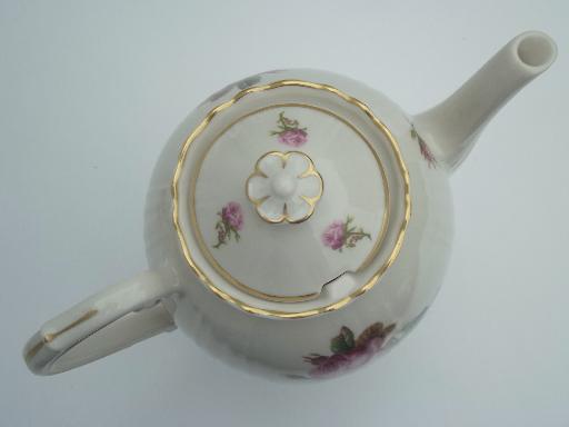 photo of vintage Syracuse china, Victoria rose  coffee pot cream & sugar  #7