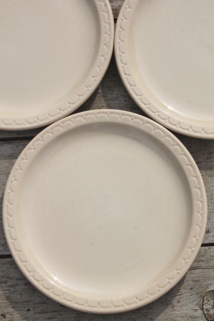 photo of vintage Syracuse china adobe tan ironstone restaurant ware diner plates #4