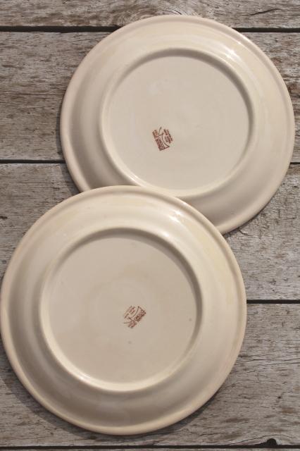photo of vintage Syracuse china adobe tan ironstone restaurant ware diner plates #6