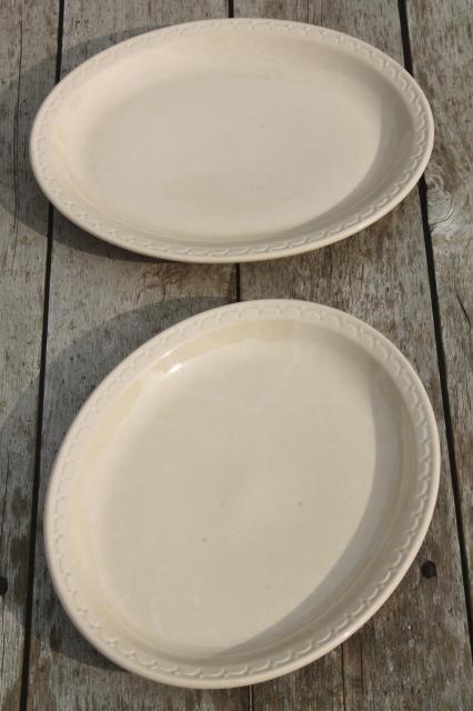 photo of vintage Syracuse china adobe tan ironstone restaurant ware diner plates #1