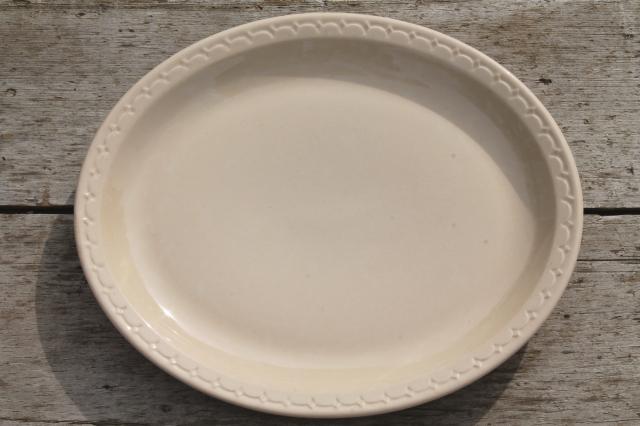 photo of vintage Syracuse china adobe tan ironstone restaurant ware diner plates #2