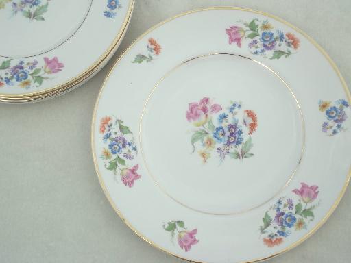 photo of vintage Syracuse china plates w/ round Aberdeen china thistle mark  #3