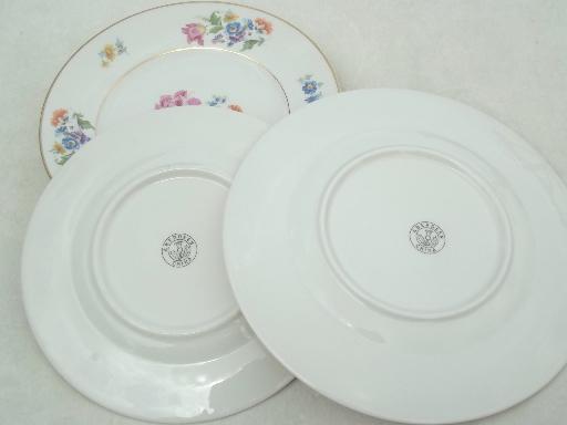 photo of vintage Syracuse china plates w/ round Aberdeen china thistle mark  #4