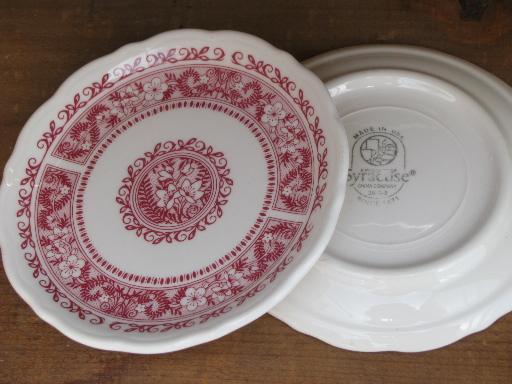 photo of vintage Syracuse restaurant ironstone china, Strawberry Hill plates #2