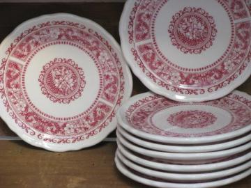 catalog photo of vintage Syracuse restaurant ironstone china, Strawberry Hill plates