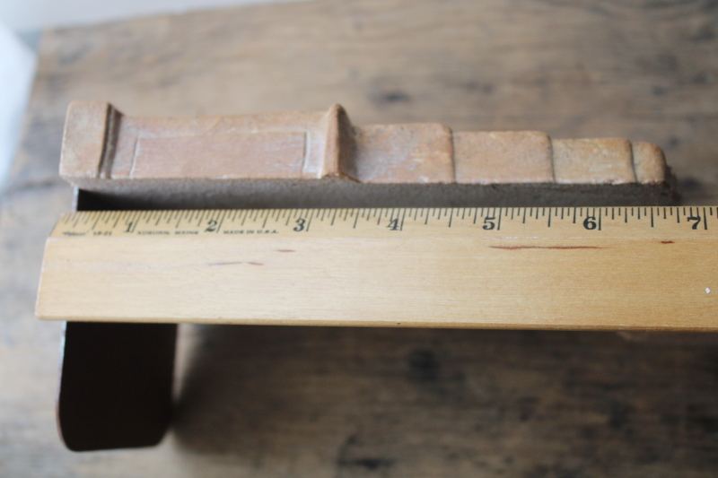 photo of vintage Syroco carved wood look bookends, cottagecore china hutch bookends for kitchen cookbooks  #7