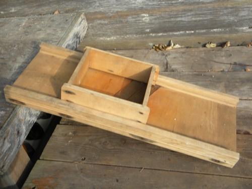 photo of vintage T-D slaw board or cabbage/kraut cutter from old farm estate #1