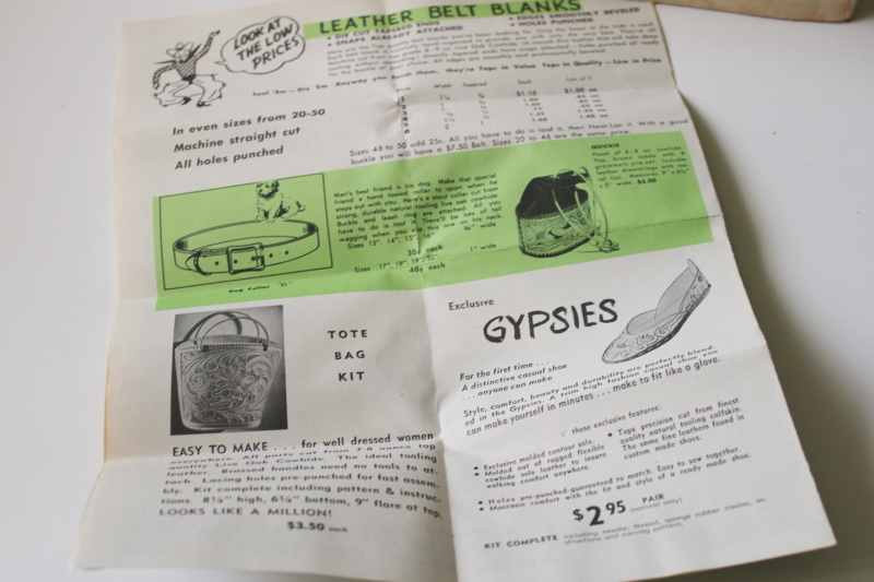 photo of vintage Tandy leather shoe soles complete kit for Gypsies slippers ladies slip ons size 6  #10
