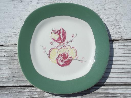 photo of vintage Taylor, Smith and Taylor magnolia, bowls and sandwich / bread plates #3