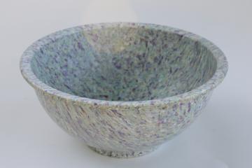 catalog photo of vintage Texas Ware melmac bowl lavender blue confetti splatter melamine, 118 mixing bowl