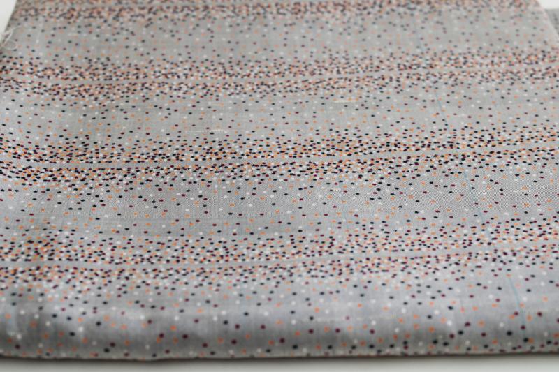 photo of vintage Thai silk hand woven pure silk fabric, champagne color w/ tiny dots #1