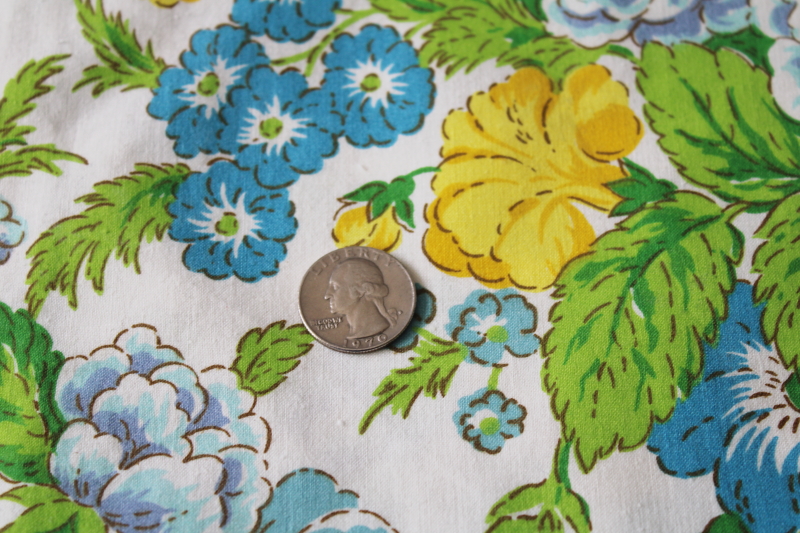 photo of vintage Thomas Strahan print cotton fabric, Longmeadow floral cottagecore decor fabric #3