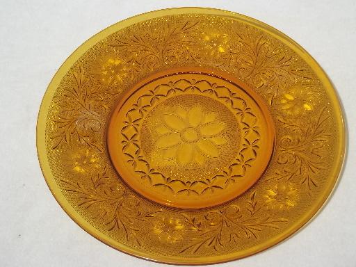 photo of vintage Tiara amber sandwich glass 12 #2