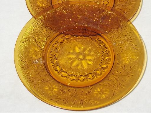 photo of vintage Tiara amber sandwich glass 12 #3