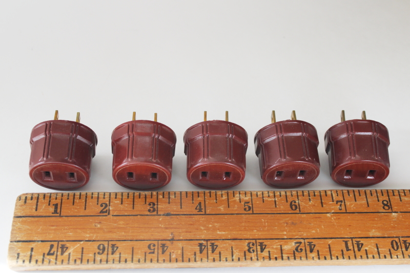 photo of vintage Torika Japan blinker flasher outlet plugs for Christmas lights, new old stock bakelite electrical plug lot  #1